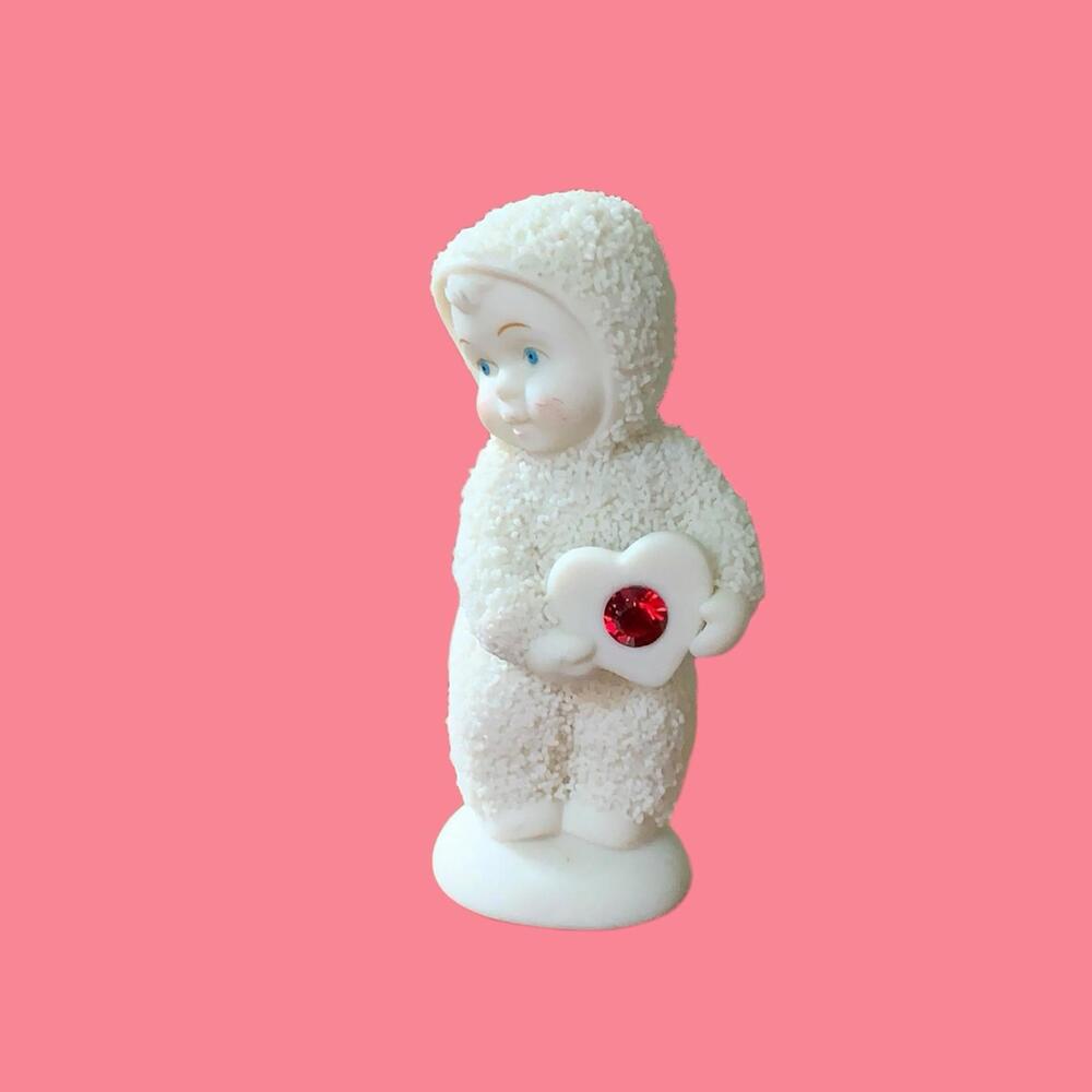 Dept 56 Snowbabies July Birthstone 3” White Winter Collectible Decor Vintage
